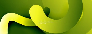 Soyut akışkan şekiller, canlı yeşil renkler, modern tasarım. Pürüzsüz gradyanlar dinamik görsel doku oluşturur. Minimalist kompozisyon.