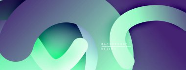 Soyut sıvı şekiller, canlı renklerin karışımı. Modern tasarım hareketi, derinliği, görsel uyumu çağrıştırıyor. Gradyan geçişler yumuşak estetik oluşturur.