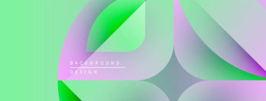 Soyut gradyanlar harmanlanarak akışkan şekiller yaratır. Açık renkler modern tasarım elementleri sunuyor. Mevcut en küçük metin.