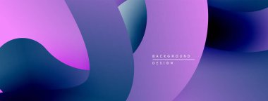 Soyut sıvı şekiller, mor renkler tasarımda baskın. Gradyan karışımları pürüzsüz geçişler yaratıyor, modern estetik. Arkaplan dokusu ince.