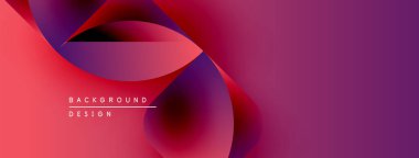 Soyut sıvı şekilleri harmanlanarak canlı kırmızı ve mor renkler yaratır. Modern tasarım elementleri dinamik hareketi, pürüzsüz geçişleri önerir.