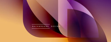 Soyut geometrik şekiller örtüşür ve dinamik bir değişim etkisi yaratır. Sıcak renkler kompozisyona hakim, modern tasarımın estetik olduğunu gösteriyor..