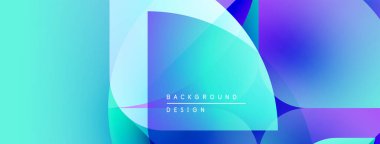 Soyut gradyanlar harmanlanarak canlı bir arkaplan oluşturur. Üst üste binen şekiller derinliği gösteriyor, modern tasarım estetiği. Metin arkaplan tasarımı okur.