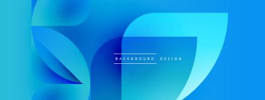 Soyut mavi katmanlar dinamik bileşim yaratır. Derece gölgeleri derinliği, modern estetiği gösteriyor. Minimum metin arkaplan tasarımı okur.