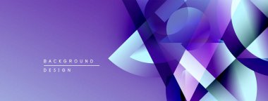 Soyut mor arkaplan. Geometrik şekiller, dinamik görsel efekt oluşturur. Modern tasarım elemanları.