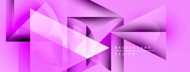 Soyut pembe tasarım geometrik şekiller, çizgiler, gradyanlar içerir. Dijital projeler ve sunumlar için modern arkaplan uygun.