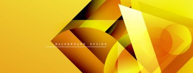 Soyut geometrik şekiller, canlı sarı renkler, dinamik kompozisyon. Modern tasarım elementleri çarpıcı görsel etki yaratır.