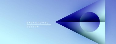 Soyut gradyan tasarımı. Mavi renkler baskın, geometrik şekiller oluşturuyor. Minimalist estetik, modern his. Pürüzsüz geçişler görsel ilgi yaratır.