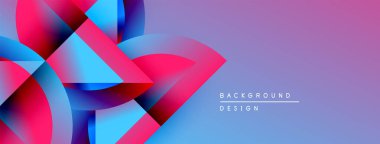 Soyut, enerjik şekiller çakışıyor ve dinamik bir değişim etkisi yaratıyor. Mor, mavi, pembe renkler kompozisyona hakim. Mevcut en küçük metin.