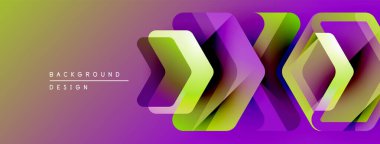 Soyut geometrik şekiller örtüşür, canlı bir değişim etkisi yaratır. Modern tasarım elementleri dinamik görsel deneyim önerir.