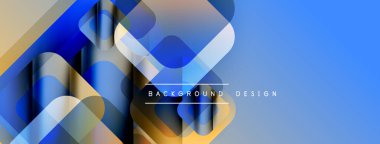 Soyut mavi tasarım, üst üste binen kareler, gradyanlar, ışık yansımaları. Modern estetik dijital arkaplanlar ve sunumlar için uygundur.