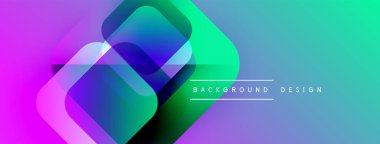 Soyut geometrik şekiller çakışıyor. Canlı gradyanlar modern görsel efekt yaratır. Metin arka plan tasarımı okur. Yumuşak geçişler, dinamik kompozisyon.