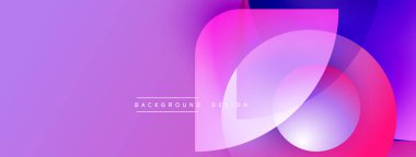 Soyut mor arkaplan. Üst üste binen şekiller dinamik görsel efekt yaratır. Modern tasarım elementleri pürüzsüz eğimler sunar.