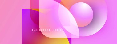 Soyut pembe arka plan. Üst üste binen şekiller dinamik görsel efekt yaratır. Modern tasarım elementleri yaratıcılığı, akıcılığı önerir.