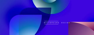 Soyut akışkan şekiller harmanlanarak canlı mavi ve mor renkler yaratır. Modern tasarım hareketi çağrıştırıyor, derinliği. Metin arkaplan tasarımı okur.