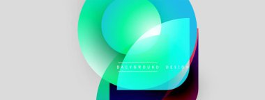 Soyut şekiller örtüşüyor, canlı renk değişimleri yaratıyor. Modern tasarım elementleri dinamik hareketi, pürüzsüz geçişleri öneriyor. Arkaplan özellikleri metin.