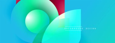 Soyut sıvı şekilleri örtüşür, parlak mavi, yeşil gradyanlar yaratır. Modern tasarım elementleri dinamik hareketi, pürüzsüz geçişleri önerir.