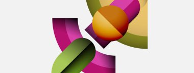 Soyut şekiller örtüşür, canlı renk karışımları yaratır. Kompozisyon modern, dinamik ve görsel olarak ilginç hissettiriyor. Yumuşak eğimler pürüzsüz geçişler sunar.