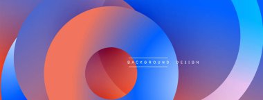 Soyut sıvı şekiller, canlı renklerin karışımı. Dinamik bileşim modern görsel etki yaratır. Mavi, turuncu renkler dizaynın hakimi.