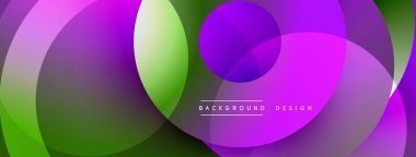 Soyut arkaplan özellikleri üst üste biniyor. Canlı mor, yeşil renkler dinamik görsel efekt yaratır. Modern tasarım ögesi.