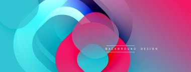 Soyut sıvı şekilleri örtüşür ve canlı renk değişimleri yaratır. Modern tasarım hareketi, enerjiyi, görsel ilgiyi çağrıştırıyor.