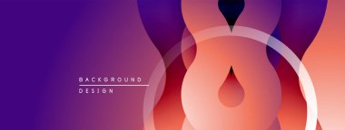 Soyut gradyan şekiller dinamik bileşim oluşturur. Mor, pembe renkler kusursuz bir şekilde harmanlanır. Arka planlar için modern tasarım ögesi.
