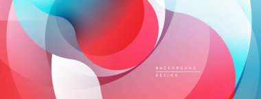 Soyut akışkan şekiller, canlı renkler, modern tasarım. Üst üste binen katmanlar dinamik görsel efekt yaratır. Yumuşak eğimler, yumuşak dokular.