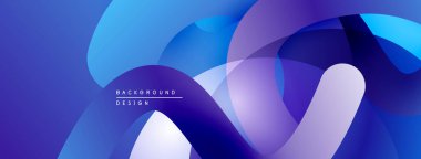 Soyut akışkan şekiller, canlı mavi mor gradyanlar. Modern tasarım, pürüzsüz geçişler, dinamik kompozisyon. Projeler için arkaplan ögesi.