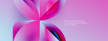 Soyut pembe, mor tasarım. Dairesel şekiller, dinamik görsel efektler yaratır. Projeler için modern arkaplan.