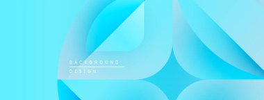 Soyut mavi arkaplan. Pürüzsüz şekiller örtüşür, dinamik görsel efekt yaratır. Dijital projeler için modern tasarım.
