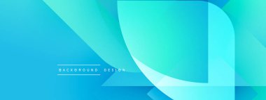 Soyut mavi eğimli arkaplan. Üst üste binen şekiller dinamik görsel efekt yaratır. Sancaklar ve web siteleri için modern tasarım uygun.