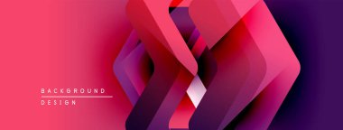 Soyut geometrik tasarım. Canlı pembeler, mor harmanlanmış. Dijital projeler ve sunumlar için modern arkaplan uygun. Yumuşak eğimler derinlik yaratır.