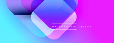 Soyut gradyan şekiller örtüşür, canlı bir plan oluşturur. Metin, kompozisyon içerisindeki arkaplan tasarımını okur.