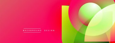 Canlı, soyut bir arkaplan. Gradyan pembe, yeşil renkler modern tasarım yaratır. Üst üste binen şekiller hareketi, enerjiyi akla getiriyor. Mevcut en küçük metin.