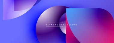 Soyut sıvı şekilleri, canlı mor renkler, dinamik bileşim. Modern tasarım elementleri pürüzsüz eğimler ve görsel ilgi yaratır.