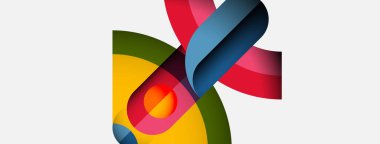 Soyut şekiller örtüşür, canlı bir bileşim yaratır. Renkler harmanlanır, dinamik görsel deneyim oluşturur. Modern tasarım, mevcut temiz çizgiler.