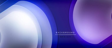 Soyut akışkan şekiller, mor renkler baskın. Gradyan etkileri olan modern tasarım, pürüzsüz geçişler dinamik görsel etki yaratır.
