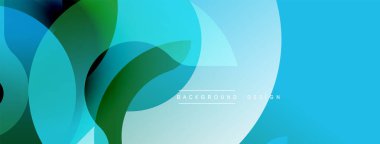 Soyut sıvı şekilleri örtüşür, parlak mavi, yeşil gradyanlar yaratır. Modern tasarım teknolojiyi, yeniliği, pürüzsüz geçişleri öneriyor.