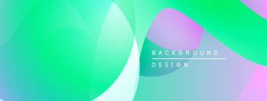 Soyut sıvı şekiller, canlı renklerin karışımı. Gradyan arkaplan dijital projeler için uygun modern tasarım yarattı.