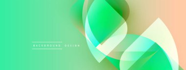 Soyut eğim arkaplanı. Üst üste binen şekiller dinamik görsel efekt yaratır. Yumuşak renkler pürüzsüzce harmanlanır, modern tasarım ögesi.