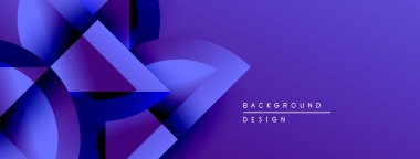 Soyut mor tasarım katmanlı şekiller, gradyanlar içerir. Sunumlar ve web siteleri için modern arkaplan uygun. Minimalist stil.