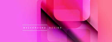 Soyut pembe dizayn özellikleri üst üste binen dikdörtgenler, gradyanlar. Modern estetik, arka planlar ve sunumlar için uygun. Minimalist stil.