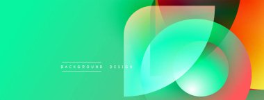 Soyut, enerjik bir arkaplan. Üstüste binen yarı saydam şekiller dinamik görsel efekt yaratır. Gradyan renkler pürüzsüz, modern tasarım ögesi.