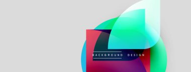 Soyut renkli şekiller çakışıyor. Modern tasarım elementleri canlı görsel etki yaratır. Arkaplan değişkenleri, metin etiketleri.