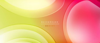 Soyut arkaplan özellikleri katmanlı eğriler. Renkler sarıdan turuncuya ve kırmızıya karışıyor. Metin arka plan tasarımı okur. Yumuşak eğimler görsel derinlik yaratır.