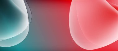 Soyut arkaplan özellikleri akan şekiller, mavi kırmızıya dönüşüyor. Pürüzsüz gradyanlar dinamik görsel efekt yaratır. Minimalist tasarım.