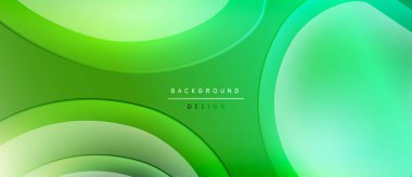 Soyut yeşil katmanlar dinamik arkaplan oluşturur. Yumuşak eğimler, akışkan şekiller modern tasarım ve görsel uyumu akla getiriyor..