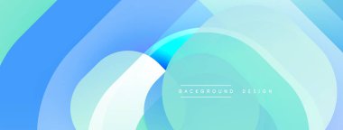 Soyut sıvı şekiller, havalı maviler, beyazlar modern arka plan oluşturur. Minimalist tasarım teknoloji ve yenilik öneriyor.