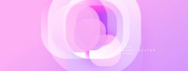 Soyut pembe katmanlar dairesel tasarım yaratır. Yumuşak eğimler derinliği, modern estetiği akla getiriyor. Mevcut en küçük metin.