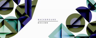 Soyut geometrik tasarım üst üste binen şekiller içerir. Gözlükler arasında zeytin, deniz mavisi, deniz mavisi ve beyaz alan var. Arka planlar ve sunumlar için modern estetik.